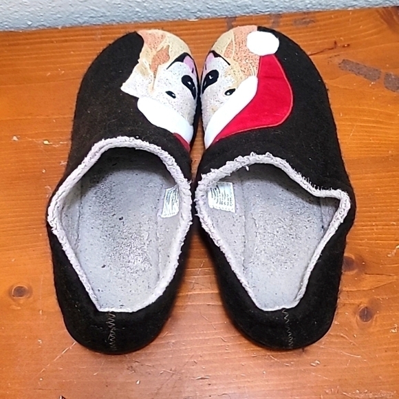 L.L.BEAN WOMEN'S DAYBREAK SCUFFS GOLDEN RETRIEVER DOG SANTA HAT WOOL SLIPPER 10 - Picture 3 of 9